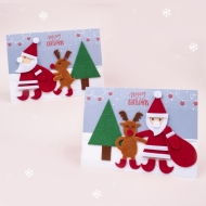 [M] 펠트로 만드는 산타와 루돌프 카드